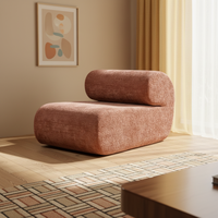 Canapé modulaire en tissu prêt à l'emploi en forme de sifflet - Style nordique pour salon