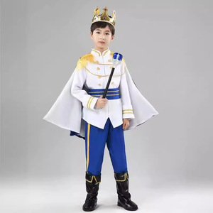 Costume unisexe pour enfants d'Halloween, costume de roi pirate et de prince, tenue de danse pour spectacle (matériel en nylon) - Product Image 3