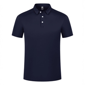 Camiseta Polo Personalizada Azul Marino de Manga Corta, Poliéster de Secado Rápido, Uniforme de Trabajo, Uso Diario - Product Image 1
