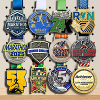 Medallas Deportivas de Metal con Diseño Personalizado 2D/3D para Fútbol, Baloncesto, Karate, Taekwondo y Carreras de Maratón de 5 km