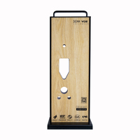 Support de présentation pour serrure de porte intelligente américaine, couleur grain de bois, pour serrures 60/70mm