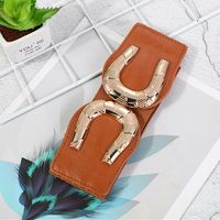Ceinture élastique large pour femme avec boucle en U, accessoires décoratifs pour la taille