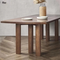 Table à manger nordique en bois massif moderne Simple Long établi bureau créatif Table de négociation légère de luxe pour hôtels
