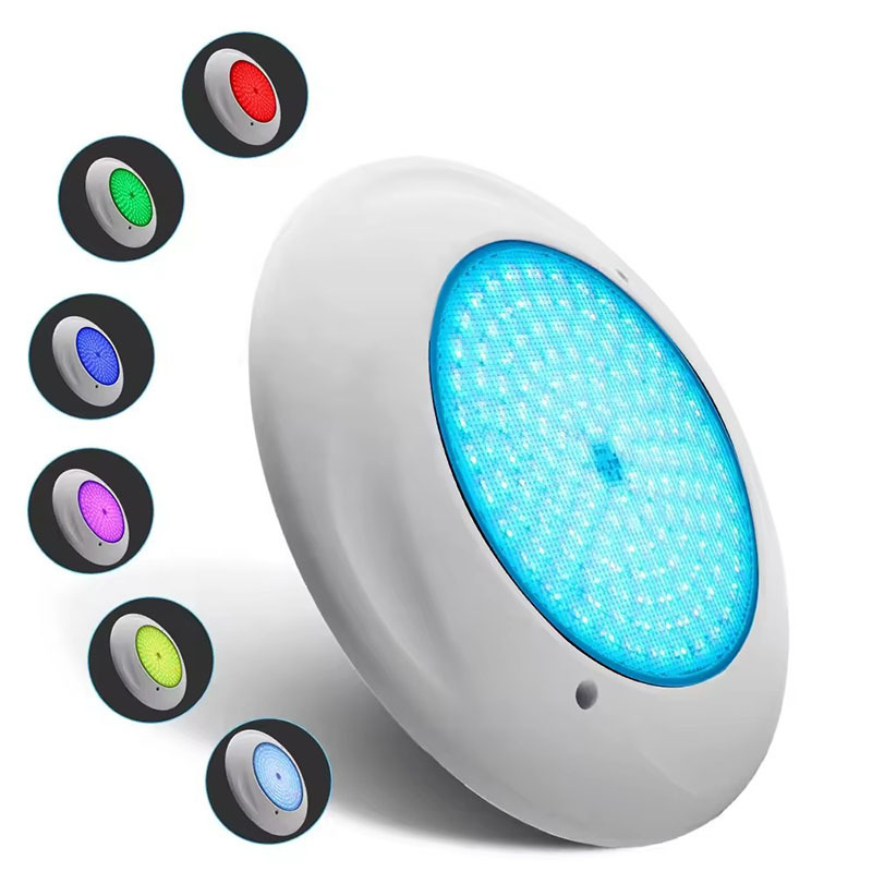 Factory IP68 Waterproof RGBW LED Pool Lights Outdoor Smart 12V ABS Landscape Resin Filled RGB Color for Swimming Pool Lighting