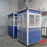 Kiosque de sécurité moderne à faible coût, facile à assembler, imperméable, durable, écologique, panneaux sandwich, plans de conception de cabine