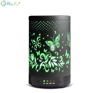 Honsun 2025 New Top người bán Bướm nghệ thuật kim loại hương thơm khuếch tán điện Tabletop tinh dầu đèn nhựa nhà máy bán buôn - Product Image 1