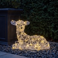 Lampes de jardin d'extérieur N-CONCEPT, sculpture décorative en acrylique LED en forme de renne, lampe de paysage pour cour, patio, pelouse