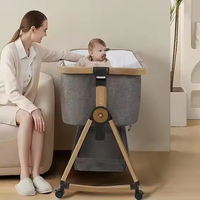 Playkids Certification ASTM Style européen nouvellement Gery aspect bois en alliage d'aluminium pépinière literie pour bébé lit bébé