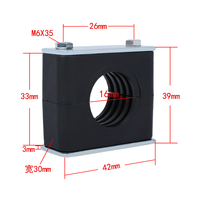 Kit de support de tube en plastique boulonné en nylon, 5/8 po. Taille du tube, corps de support en polyamide