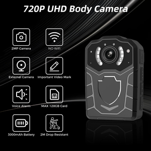 1080P HD cơ thể mòn máy ảnh <span class=keywords><strong>2</strong></span> inch IPS màn hình hồng ngoại tầm nhìn ban đêm 128GB max 3000mAh pin cho an ninh ghi âm - Product Image 2