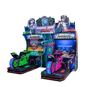 Machine de jeu d'arcade de course de motos à monnayeur, connectée <span class=keywords><strong>en</strong></span> <span class=keywords><strong>ligne</strong></span> pour deux joueurs, à vitesse extrême, pour parc d'attractions, <span class=keywords><strong>en</strong></span> promotion - Product Image 2