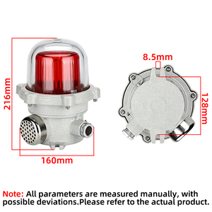 Balise d'alerte sonore et lumineuse ignifuge multi-tension 12V 24V 220V, lampe de signalisation industrielle pour sites miniers - Product Image 3