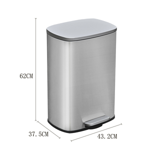 <span class=keywords><strong>Cubo</strong></span> de <span class=keywords><strong>Basura</strong></span> Rectangular de Acero Inoxidable de 50L (13 Galones) con <span class=keywords><strong>Pedal</strong></span> para Reciclaje y Residuos de Cocina - Product Image 5
