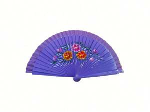 Éventail espagnol innovant en bois de 23 cm, double face, peint à la main, en tissu de 2,5 cm, pour souvenir culturel - Product Image 4