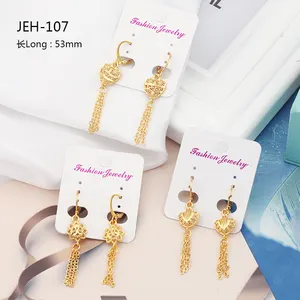 JXX Good Price 24k Gold Plate Sterling Silver Regular Temperament Ladies Pendant Earrings Wholesaler Earrings 2021