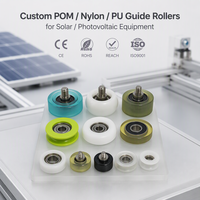 Roue de guidage à rainure en U/V de diamètre personnalisé avec roulement à billes scellé, rouleau en POM, nylon ou PU pour système de suivi solaire