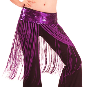 Lady's Belly Oriental Dance Fringe Tassel Brilliant Hip Bufanda Cinturón Falda - Product Image 4