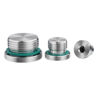 DIN 908 G1/8 - G2 Bouchon de tuyau en acier inoxydable 304 Bouchons à vis à six pans creux avec collier