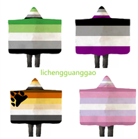 Cape à Capuche Promotionnelle Meilleure Vente Drapeau Pride 90*150cm – Prix Bas, Promotion, Vente en Gros, Design Personnalisé de Haute Qualité
