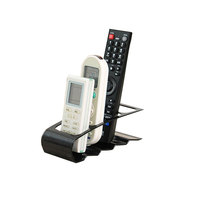 Support de rangement pour télécommande à 4 supports, pour téléphone portable, bureau, à domicile, organisateur, boîtier pour TV/DVD/VCR