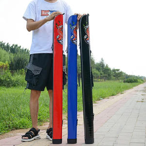 Bolsa para caña de pescar Jiang Diao Bao, 1,25 m, carcasa dura, impermeable, de lona, ​​estuche para una sola caña con asa superior para equipo de pesca al aire libre - Product Image 1