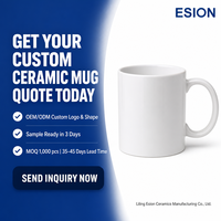 Mug à café en céramique personnalisé OEM ODM avec logo, en porcelaine fine, blanc mat, empilable, commande en gros, directement de l'usine
