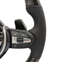 Volant en cuir à fond rond personnalisé, grain de bois, pour BMW F10 F20 F21 F22 F30 F32 F34 F36 M3 F80 M4 F82 X3 F25 X4 F26