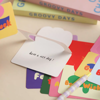 Mini cartes de voeux en papier d'art 3D Cadeaux d'anniversaire Saint Valentin de dessin animé minimaliste Enseignants de maternelle (enfants) Personnalisé