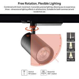 Luminaires sur <span class=keywords><strong>rail</strong></span> à LED Aluminium forgé à froid 4000K Noir Hôtel <span class=keywords><strong>Magasin</strong></span> de vêtements Salon Systèmes d'éclairage sur <span class=keywords><strong>rail</strong></span> modulaires <span class=keywords><strong>Spot</strong></span> sur <span class=keywords><strong>rail</strong></span> - Product Image 6