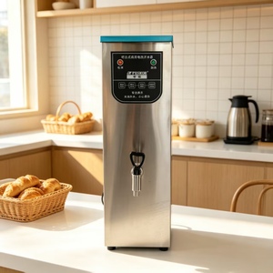 Dispenser d'Acqua Calda da Tavolo Professionale 80L/H con Doppio Riscaldamento, Funzione Mantenimento Calore e Luci, Bollitore in Acciaio Inox per Catering - Product Image 1