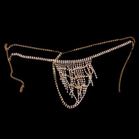 Chaîne de ventre tendance avec pampilles et strass, lingerie sexy pour boîte de nuit, avec nouveaux accessoires pour cadeaux