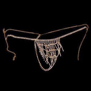 Chaîne de <span class=keywords><strong>ventre</strong></span> tendance avec pampilles et strass, lingerie sexy pour boîte de nuit, avec nouveaux accessoires pour cadeaux - Product Image 2
