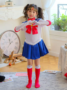 Venta al por mayor de disfraces de actuación infantil de Halloween de cinco piezas Anime juego de rol <span class=keywords><strong>Sailor</strong></span> <span class=keywords><strong>Moon</strong></span> ropa para niños - Product Image 4