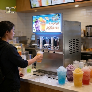 Máquina de granizados de 2 cabezales con certificación CE, embudo profesional para granizados y Slushi Pro Tailandés, fácil operación, máquina comercial de granizados 110V - Product Image 1