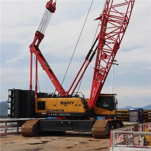 Grue sur chenilles SCC1000A-6 de 100 tonnes d'occasion de haute qualité, dotée d'un moteur, d'une pompe et d'une boîte de vitesses, hauteur de levage de 80 m, faible coût de transport - Product Image 1