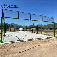 Pista de Pádel Panorámica Completa con Estructura de Alta Seguridad, Vidrio Templado con Certificación CE, Estructura Estable Galvanizada en Caliente, para Interiores y Exteriores