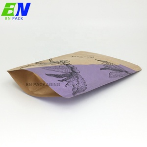 Fabrik-Lieferung Kraftpapier Stehbeutel mit Wiederverschließbarem Reißverschluss für Snacks/Trockenfrüchte - Product Image 3