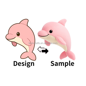 Peluche de Delfín Personalizado de Moda, Peluche Suave para Niños, Fabricante de Peluches de Animales Marinos de Dibujos Animados OEM, Venta al por Mayor - Product Image 2
