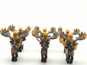 Figurines de cheval médiéval mixte, Megaloceros, 16 pièces, cheval de guerre, briques MOC - Product Image 5