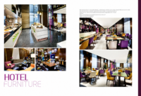 Meubles contemporains pour hôtels : station de buffet, table de salle à manger, sièges lounge pour hôtels étoilés et hôtellerie commerciale