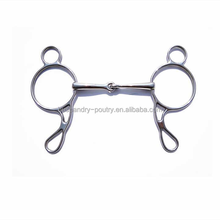 Mors Filet Cheval Acier Inoxydable - Anneau Rouleau Pour Bouche 125mm équitation