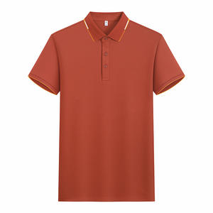 Polos pour hommes de qualité supérieure, doux et respirants, anti-rides, avec logos brodés personnalisés 100% coton pour l'été, t-shirt à manches courtes - Product Image 4