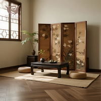 Paravent pliant horizontal en bois de style chinois pour chambre d'hôtel, bureau, cloison de séparation, escalier, appartement – Nouveau design classique