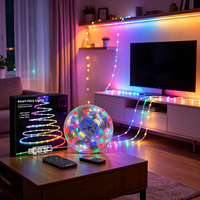 Tira de Luces LED RGB de Bajo Voltaje 5V, Autoadhesiva, Sincronización con Música, Cambio de Color, Luces LED para Ambiente de Juegos Electrónicos