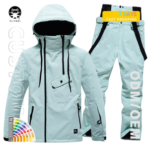 FLYSKI Chaqueta de esquí para mujer OEM impermeable personalizada para mujer Ropa deportiva de invierno al aire libre Conjunto de esquí Equipo de esquí Ropa deportiva de invierno - Product Image 1