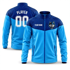 Custom Soccer Windbreaker <b>Jacket</b> <b>Lightweight</b> Water Resistant Sublimated Name Number Team Training <b>Jacket</b> OEM ODM Manufacturer - Product Image 1