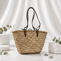 Sac ouvert tressé à la main en paille de plantes aquatiques naturelles 2026, écologique, pour la plage, multi-usages, personnalisable, vente en gros usine