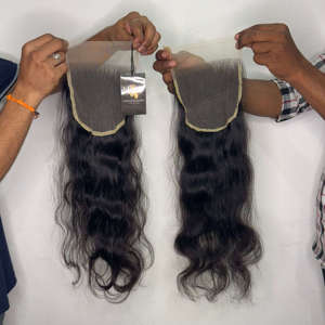 Extensiones de Cabello Humano Rizado Natural Indio y Frontales de Encaje HD 4x4 6x6 de Cabello Humano Natural de Templo Indio, Precio de Fábrica Directo de Camboya - Product Image 1