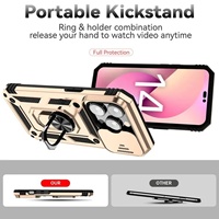 Coque de téléphone portable 2025 avec protection coulissante pour appareil photo, pare-chocs en TPU et PC pour iPhone 14 13 12 15 16 17 Pro Max Plus