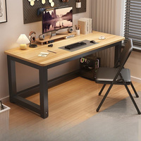 Bureau d'ordinateur simple, bureau à domicile, chambre à coucher, étude, petit bureau minimaliste moderne rectangulaire en bois, table de bureau